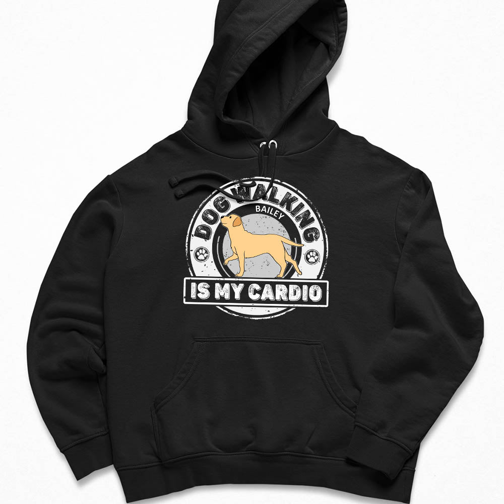 Personalized Cardio With Dog Custom Unisex 8.0 oz Hoodie - Ideal Gift for Pet Lovers