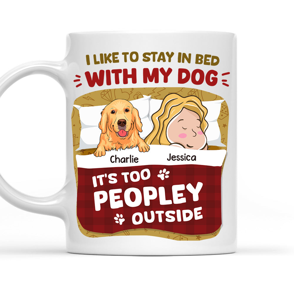 Personalized Custom Coffee Mug - Ideal for Staying in Bed with Your Dogs, Perfect Gift for Pet Lovers