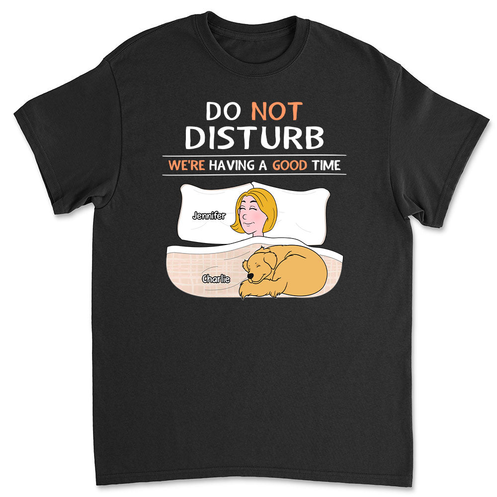 Do Not Disturb - Personalized Custom Unisex Heavy Cotton T-shirt for Pet Lovers