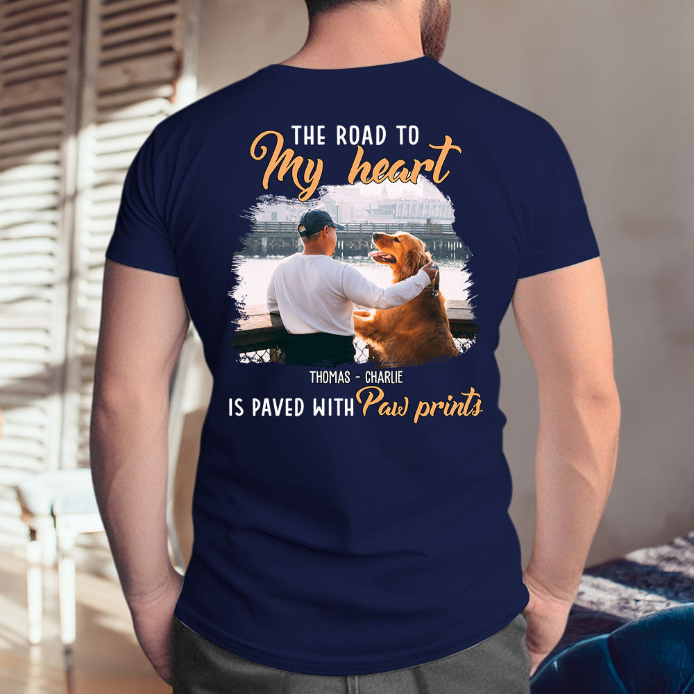 My Paw Prints Personalized Custom Unisex Cotton T-shirt - Ideal Gift for Pet Lovers