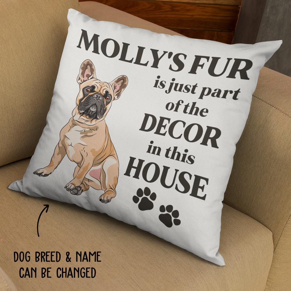 Personalized Custom Dog Fur Throw Pillow - 12' x 12' & 18' x 18' Sizes