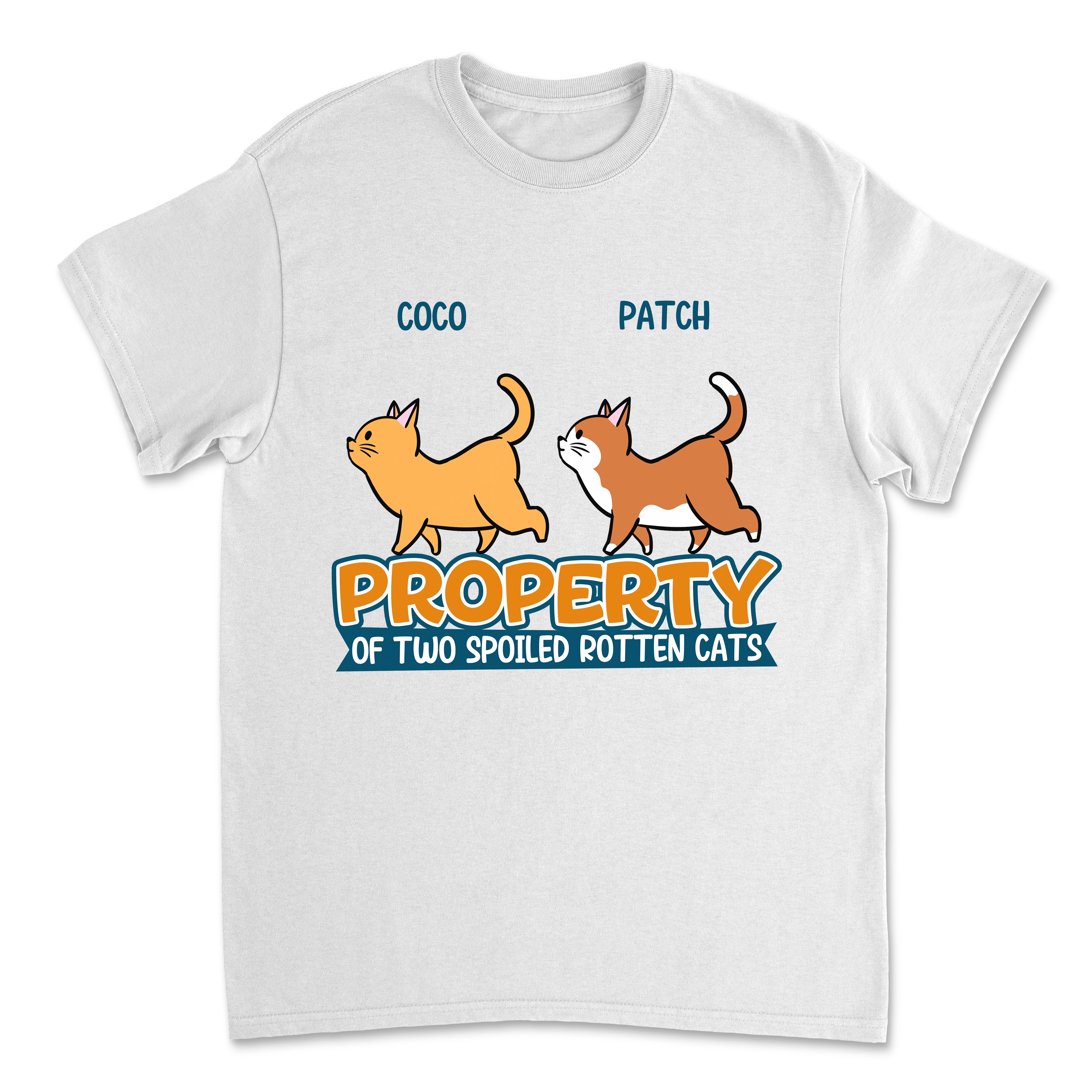 Property Of Spoiled Cats - Personalized Custom Unisex 5.3 oz T-shirt for Pet Lovers