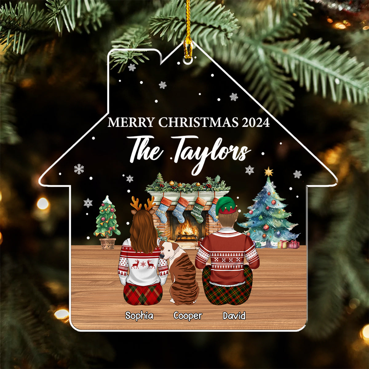 Customizable Family Reunion Christmas Personalized Acrylic Ornament
