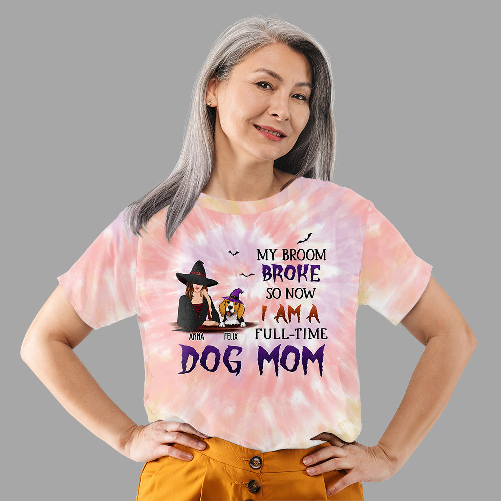 Full-time Dog Mom - Unique Personalized Custom All-over-print Comfortable T-shirt