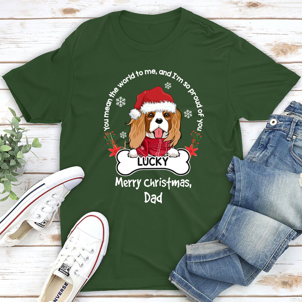 Proud Of You - Personalized Custom Unisex Cotton Blend T-shirt for Pet Lovers