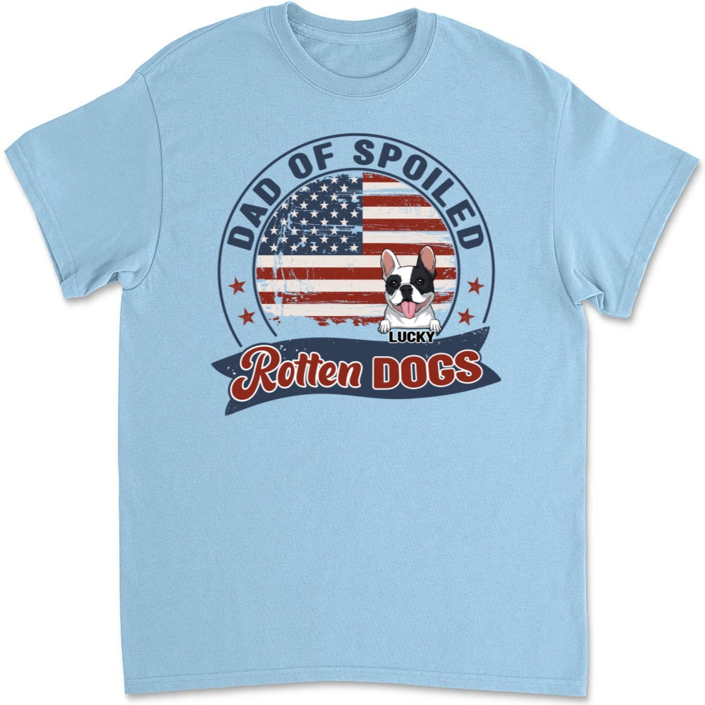 Mom Dad Of Spoiled Rotten Dogs - Customizable Personalized Unisex 5.3 oz T-shirt
