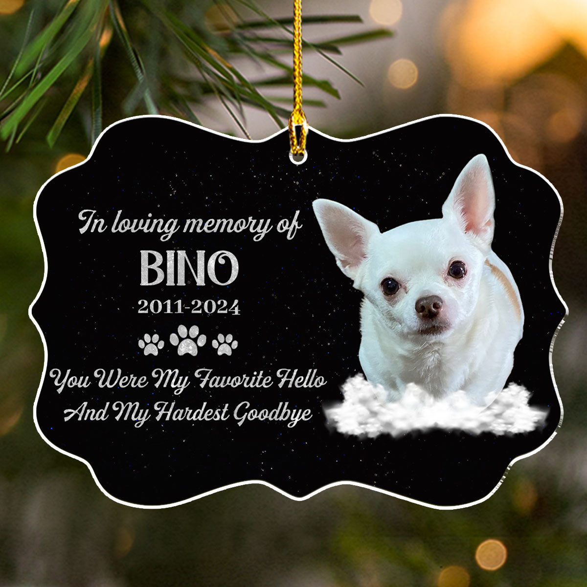 If Love Could Have Saved You - Exquisite Personalized Custom Acrylic Christmas Ornament for Pet Lovers