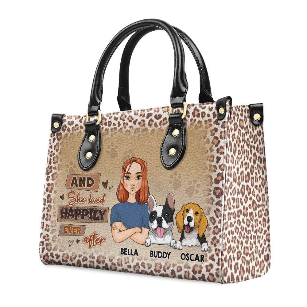 Happily Ever After - Personalized Custom Leather Handbag for Fur Baby Lovers