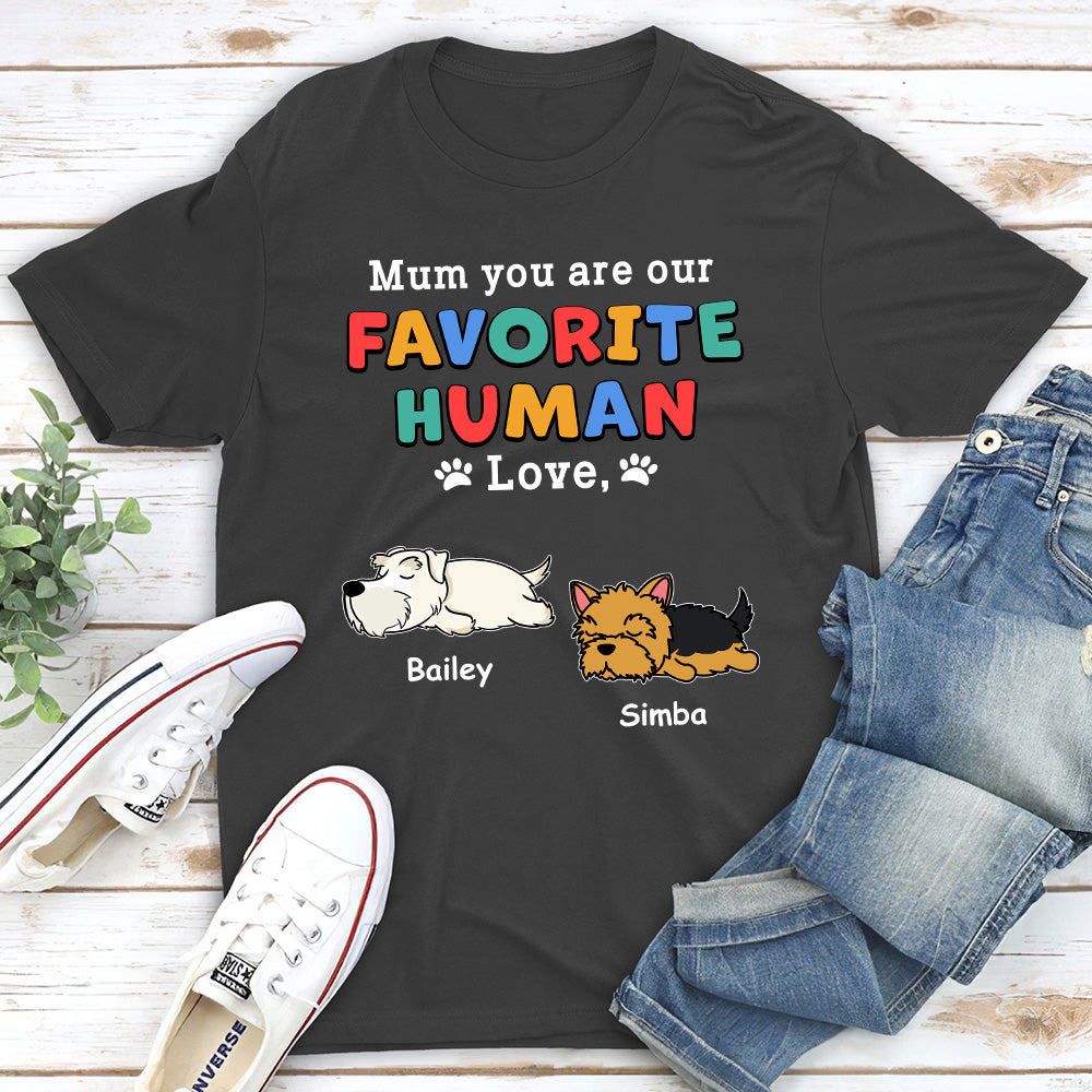 Favorite Dog Parents - Personalized Custom Unisex 5.3 oz T-shirt for Pet Lovers