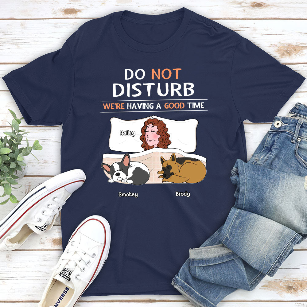 Do Not Disturb - Personalized Custom Unisex Heavy Cotton T-shirt for Pet Lovers