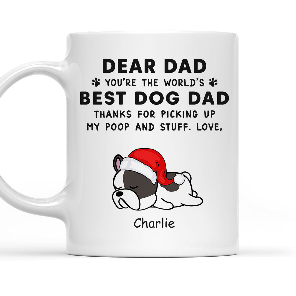 Dear Dad Sleeping - Unique Personalized Custom Coffee Mug for Pet Lovers