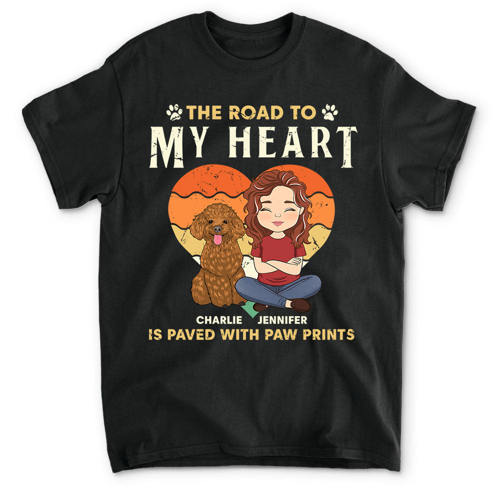 Paw Prints - Personalized Custom Unisex 5.3 oz T-shirt for Pet Lovers