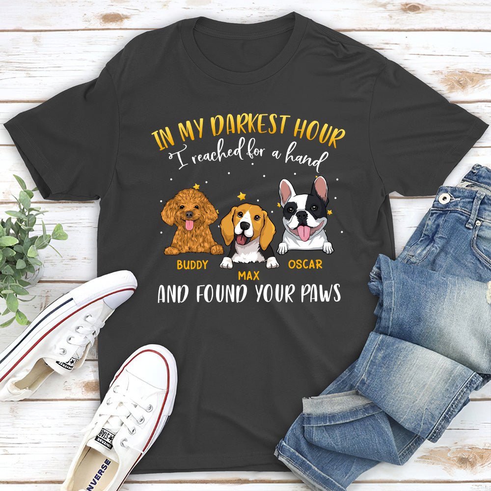Found My Dog Paw - Personalized Custom Unisex 5.3 oz T-shirt for Pet Lovers