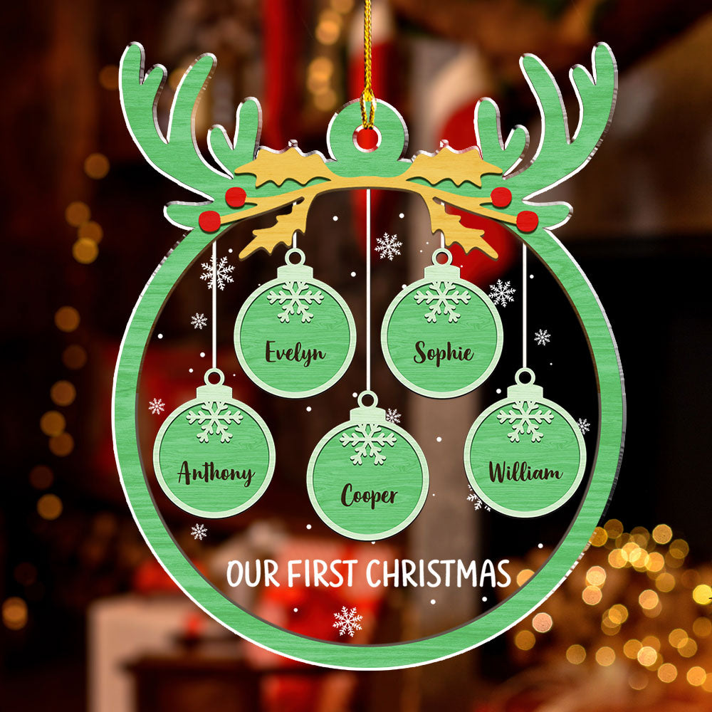 Customizable Green Paw Charm Personalized Acrylic Christmas Ornament