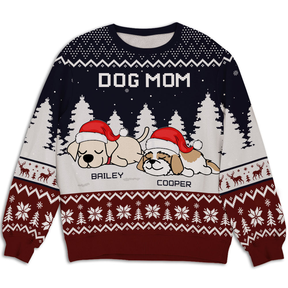 Snowy Winter Night - Exclusive Personalized Custom All-Over-Print Unisex Sweatshirt for Pet Lovers