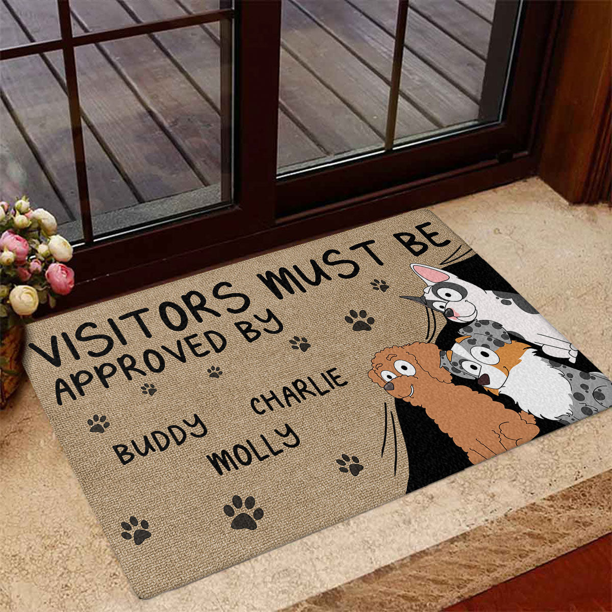 Dog-Approved Personalized Custom Doormat with Sublimation Printing and Multiple Size Options