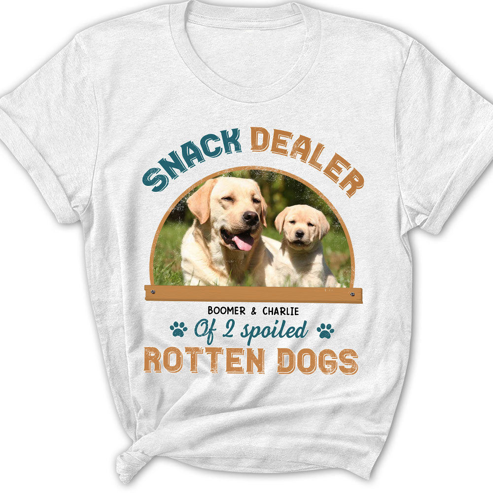 Personalized Custom Women's T-shirt - Dog Snack Dealer Photo Design