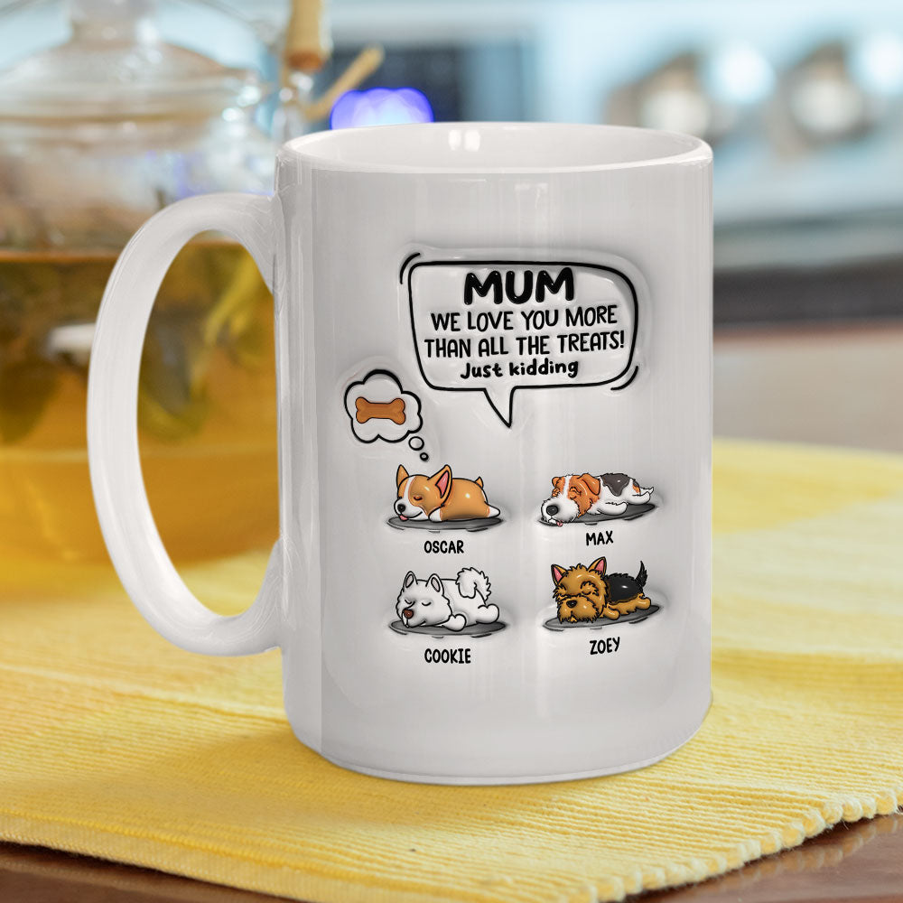 Mom I Love You - Premium Personalized Custom 3D Inflated Effect Ceramic Mug (11oz & 15oz)