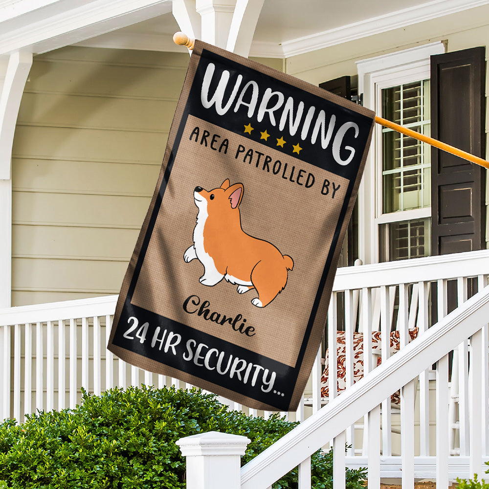Personalized Custom Area Patrolled Garden Flag - Ideal Gift for Pet Lovers
