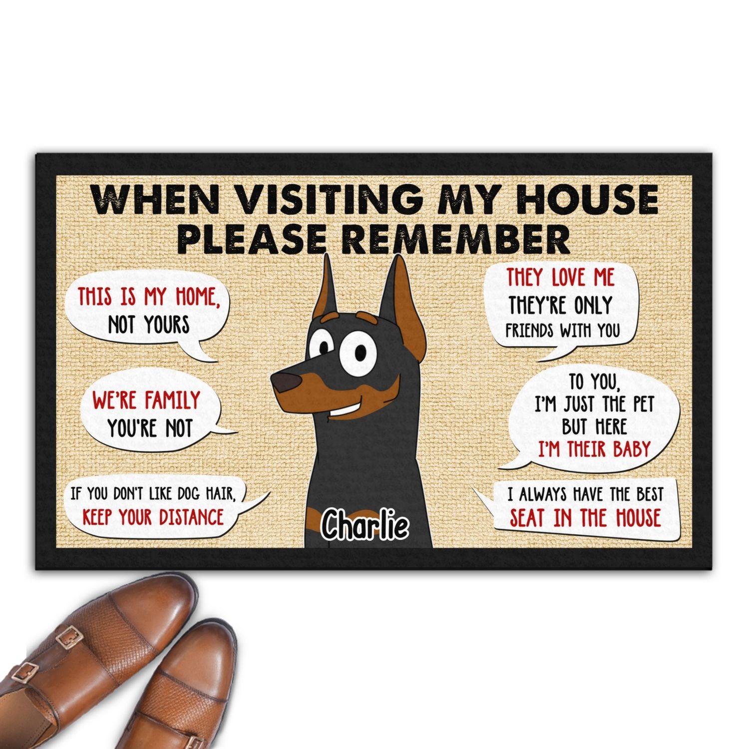 Personalized Custom Doormat - A Memorable Welcome for Pet Lovers When Visiting Your House