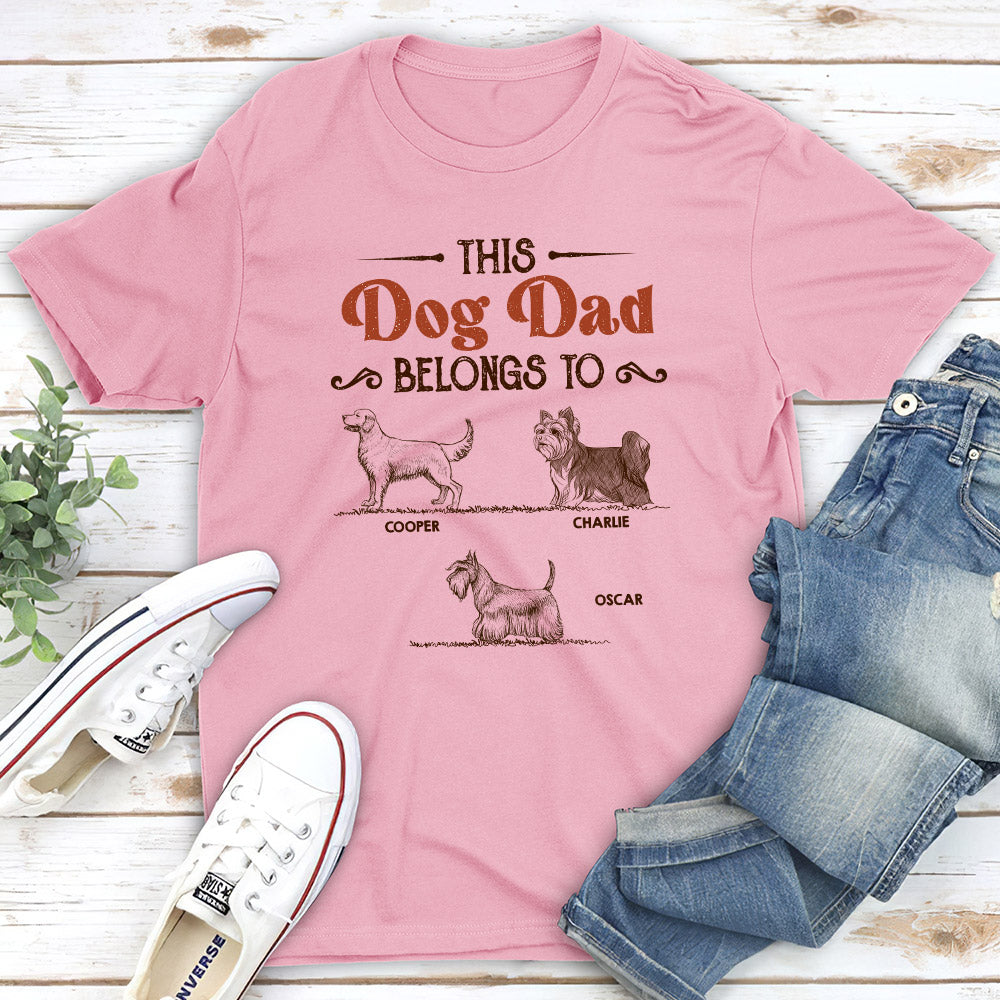 Personalized Custom Unisex Mom Dad Belong To T-shirt - Perfect Gift for Pet Lovers
