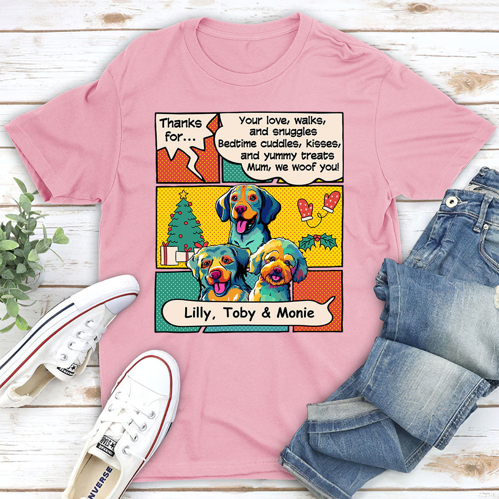 Thanks For Yummy Treats - Personalized Custom Unisex 5.3 oz T-shirt for Pet Lovers