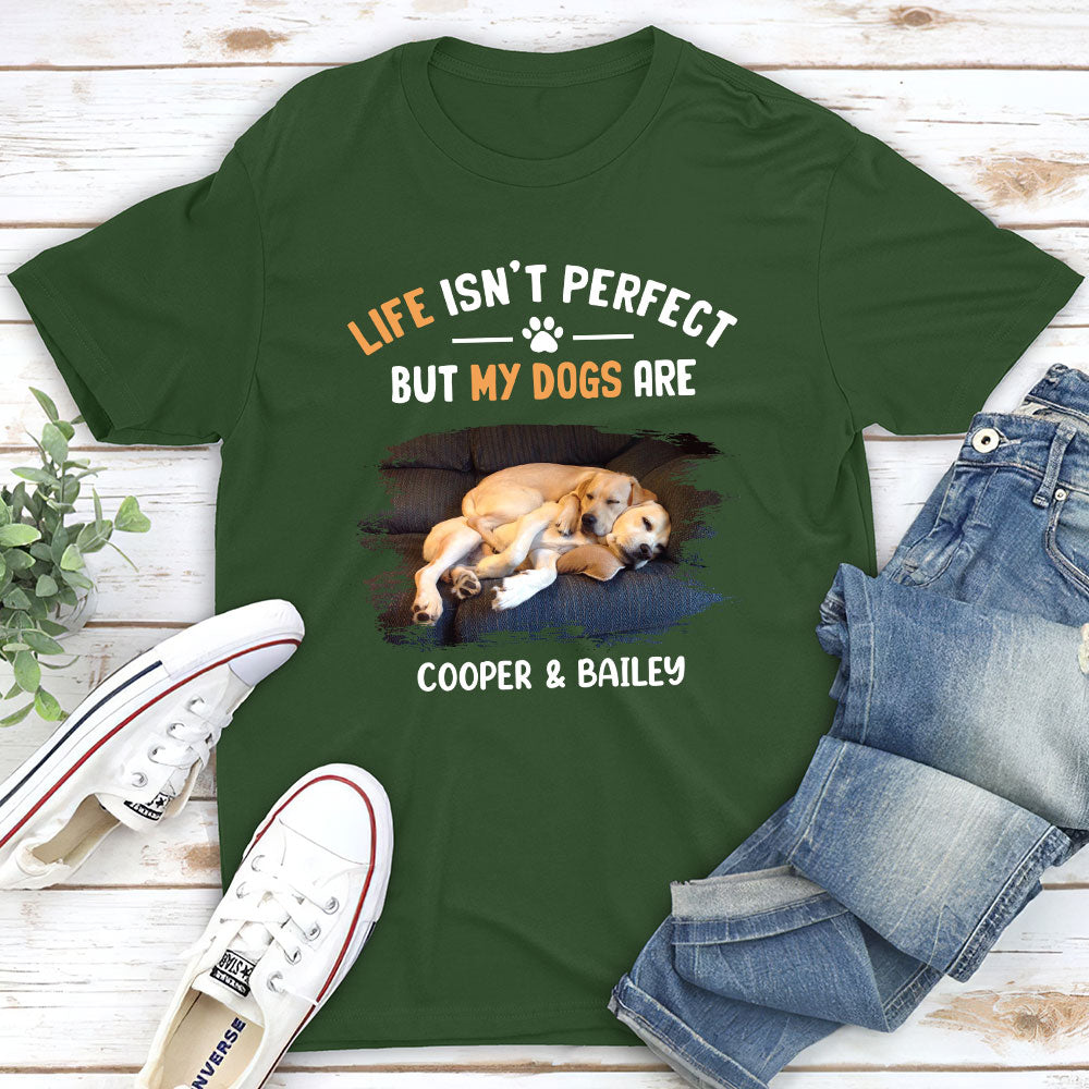 My Dog Is Perfect - Personalized Custom Unisex Heavy Cotton Midweight T-shirt for Pet Lovers