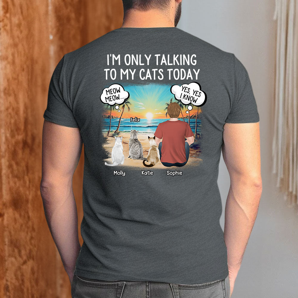 Personalized Custom Unisex Talking To Dog Cat T-shirt - Ideal Gift for Pet Lovers