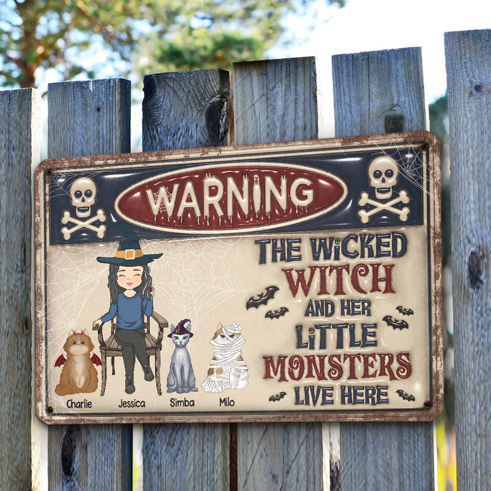 Little Monster - Personalized Custom 3D Inflated Effect UV-Treated Heavy Gauge Aluminum Metal Sign for Home and Office Decor