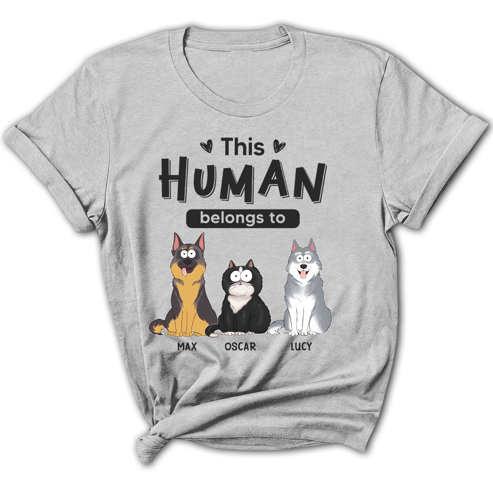 Belongs To Pets - Exquisitely Personalized Custom Women's T-shirt for Pet Lovers