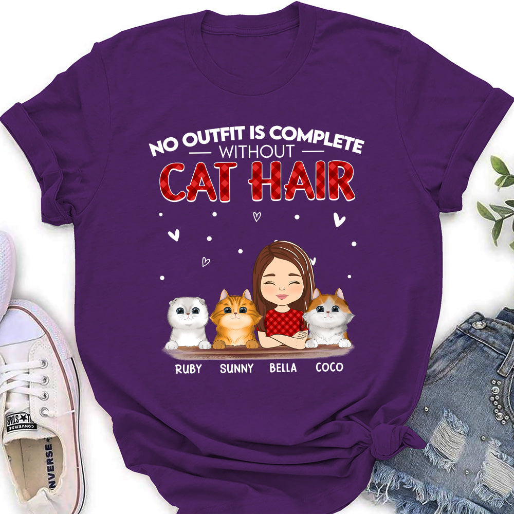 Unique Personalized Custom Women's T-shirt - Cat Hair Free