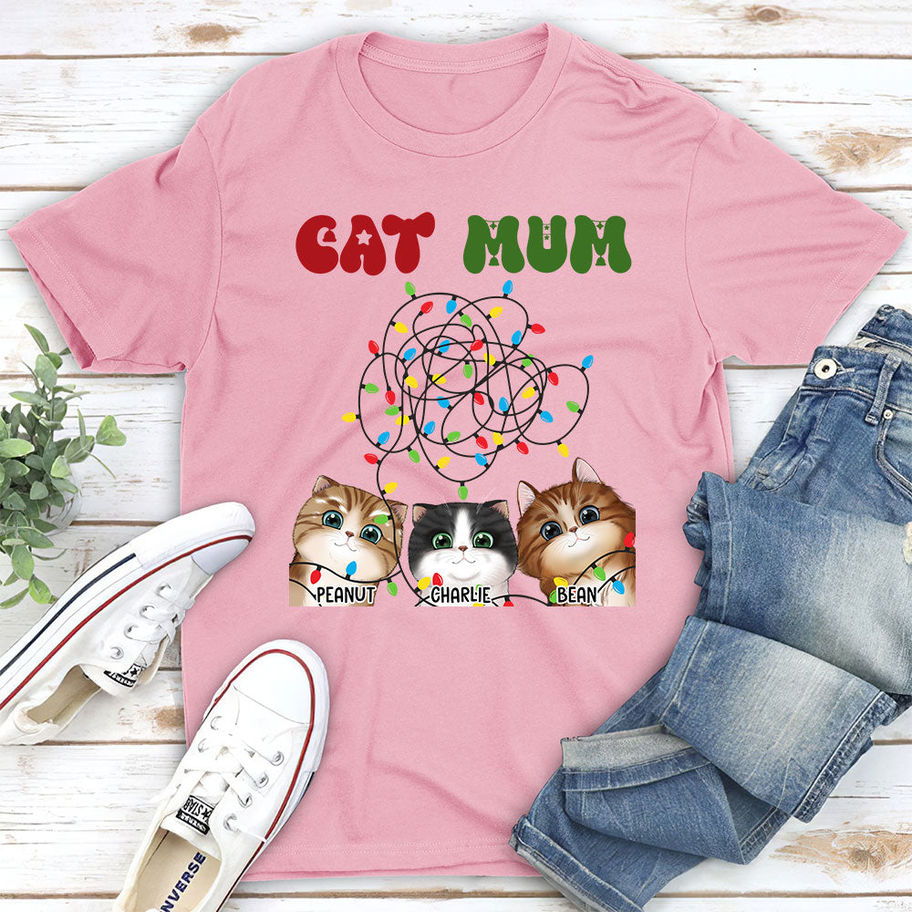 Christmas Light - Personalized Custom Unisex 5.3 oz T-shirt for Pet Lovers