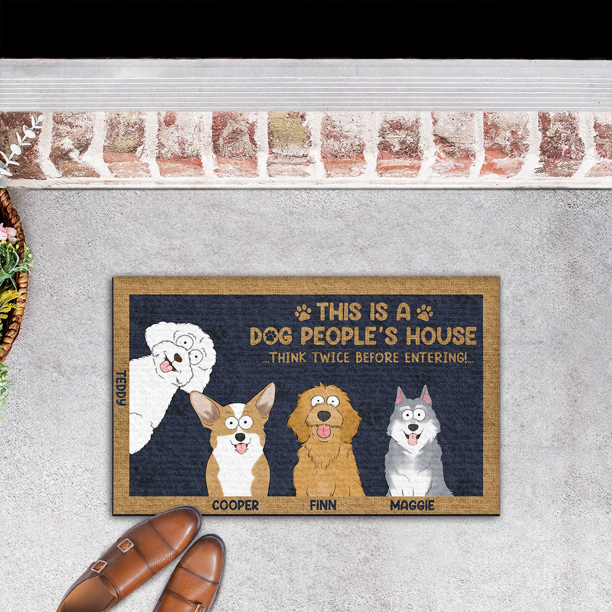 House Of Dog People - Customizable Personalized Doormat for Pet Lovers