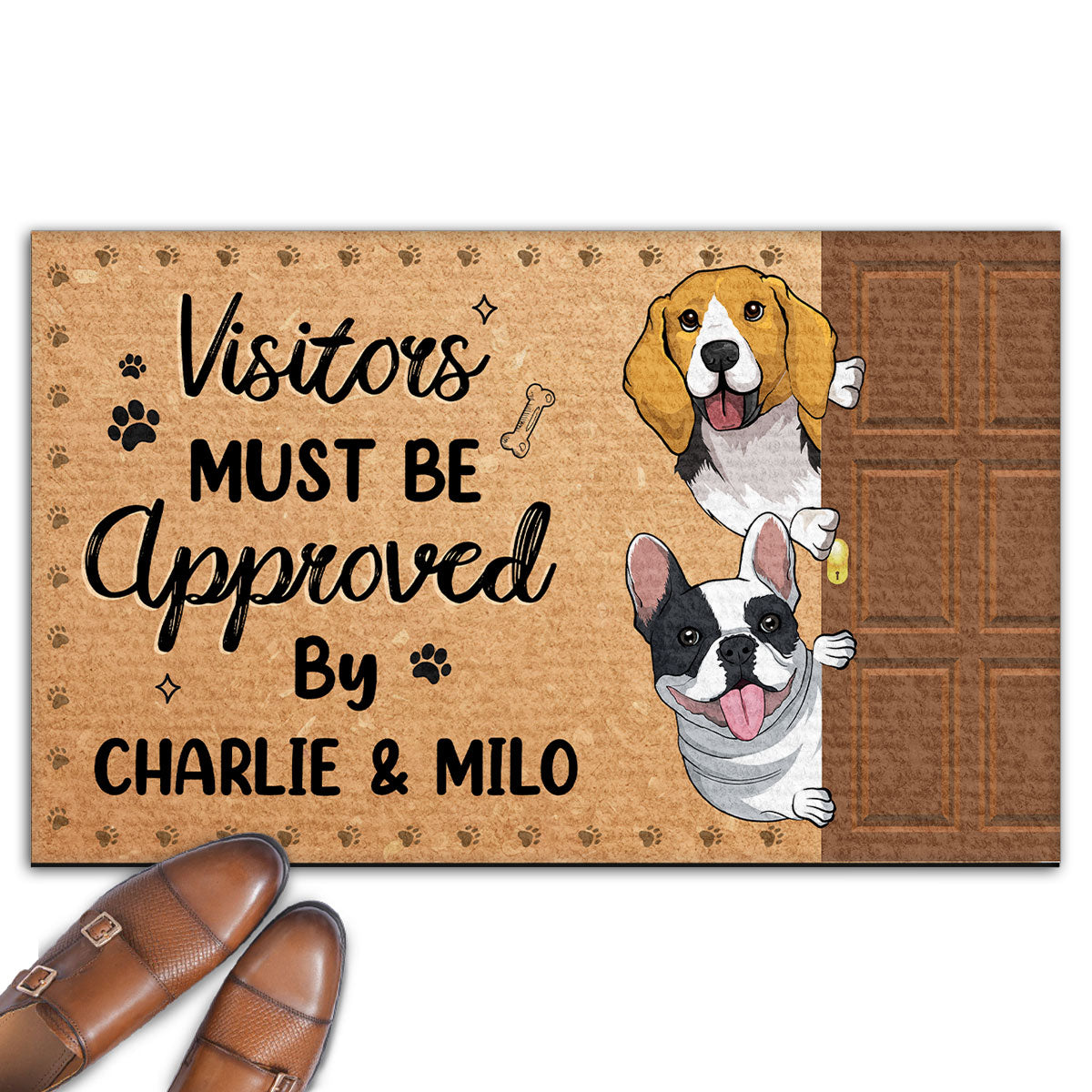 Personalized Custom Doormat - Everyone Must Be Approved By Dogs, Ideal for Pet Lovers
