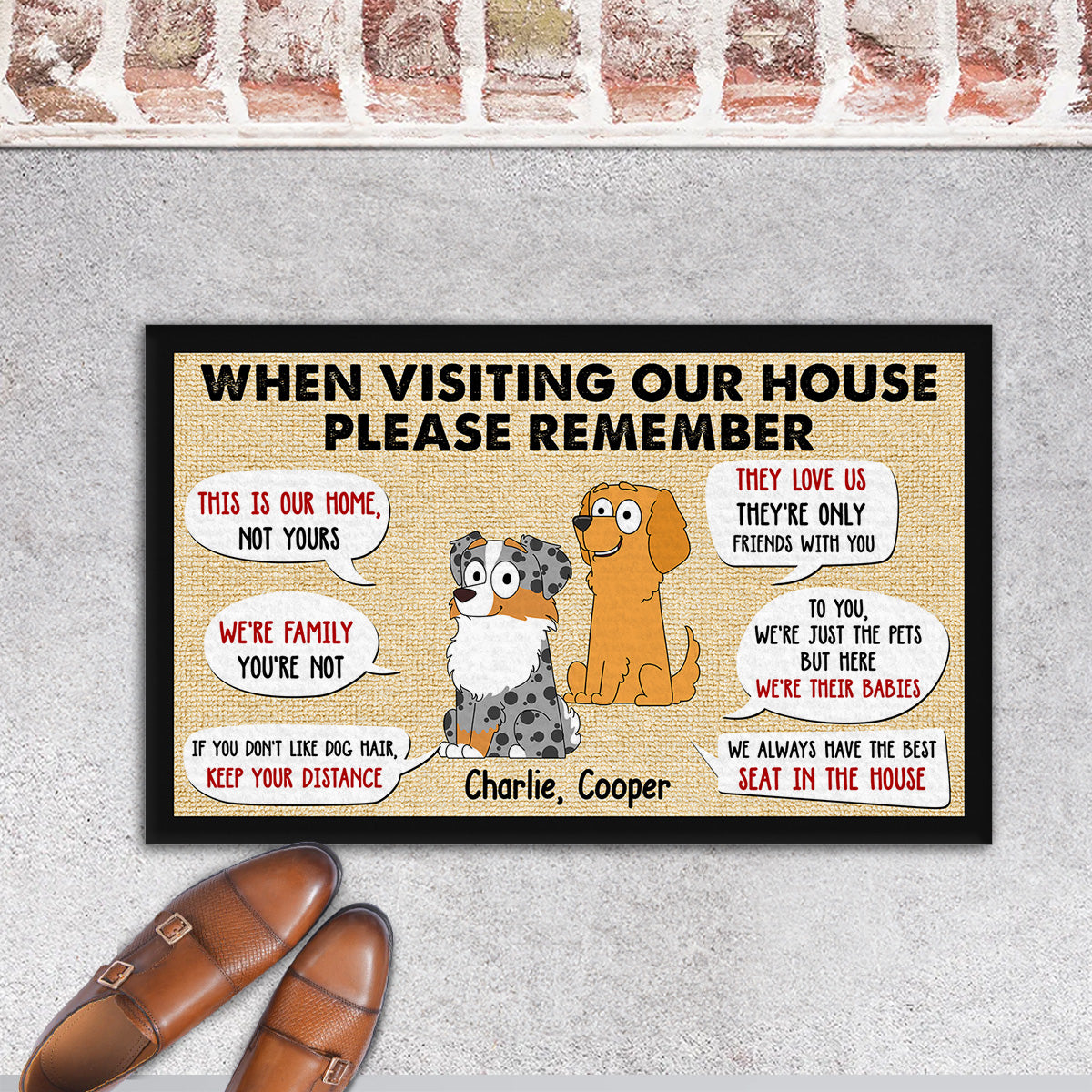 Personalized Custom Doormat - A Memorable Welcome for Pet Lovers When Visiting Your House