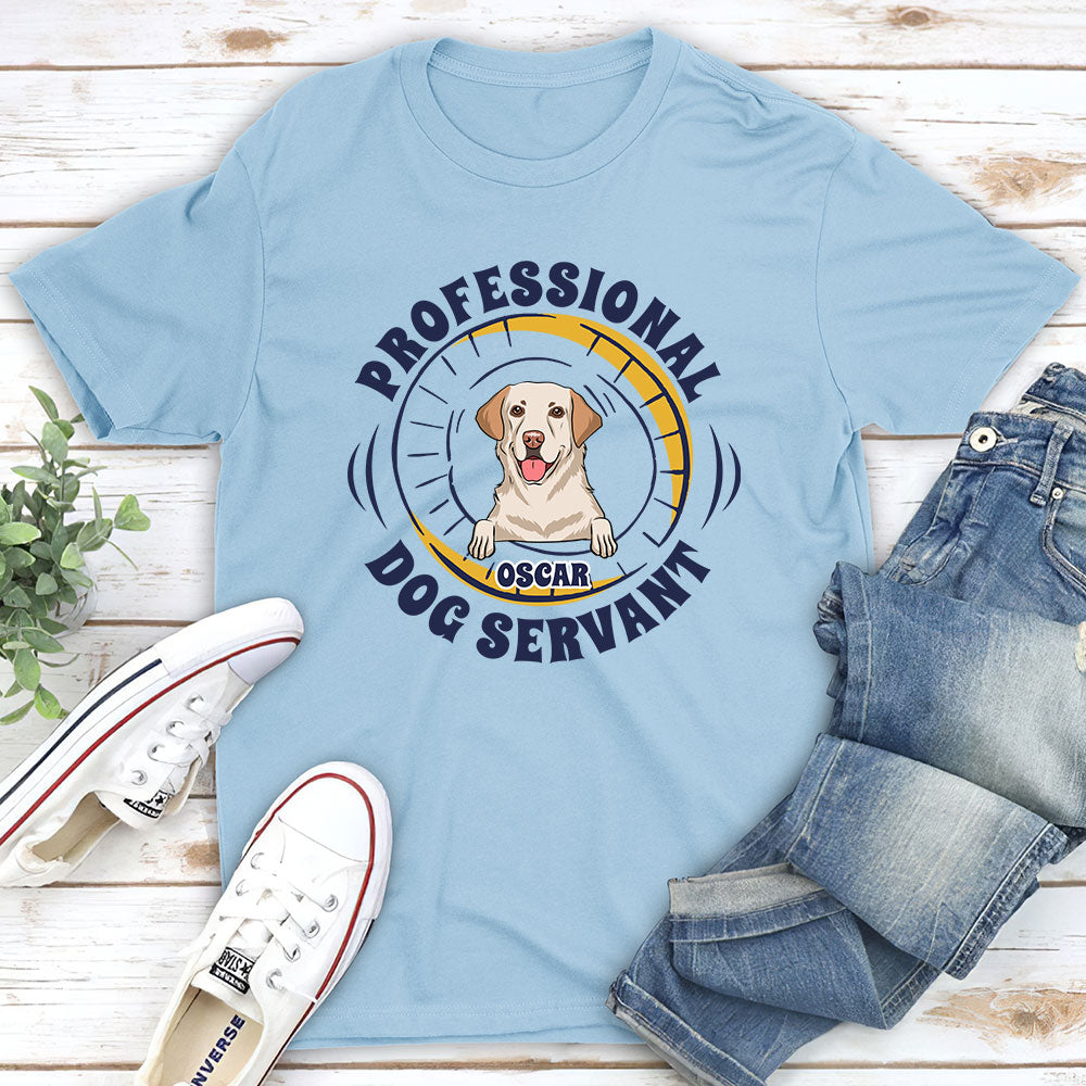 Unique Personalized Custom Unisex Professional Dog Servant T-shirt - 5.3 oz