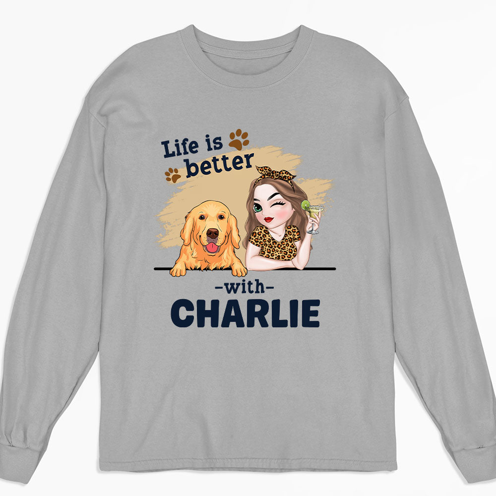 Better Dog Mom - Premium Personalized Custom Long Sleeve Unisex T-shirt