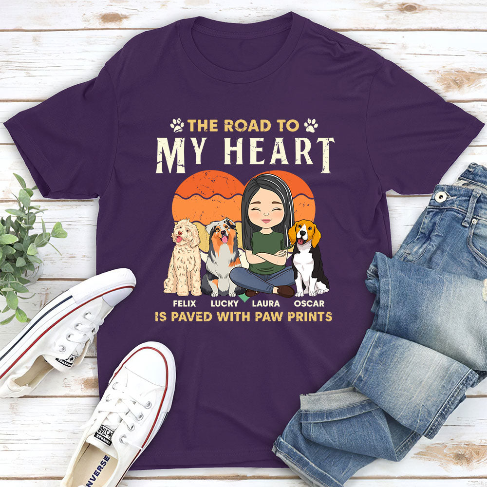 Paw Prints - Personalized Custom Unisex 5.3 oz T-shirt for Pet Lovers