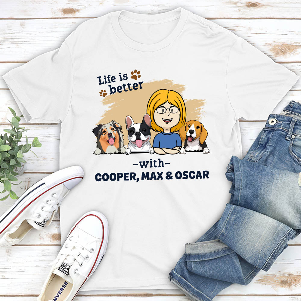 With Dog 1 - Personalized Custom Unisex Heavy Cotton T-shirt for Pet Lovers