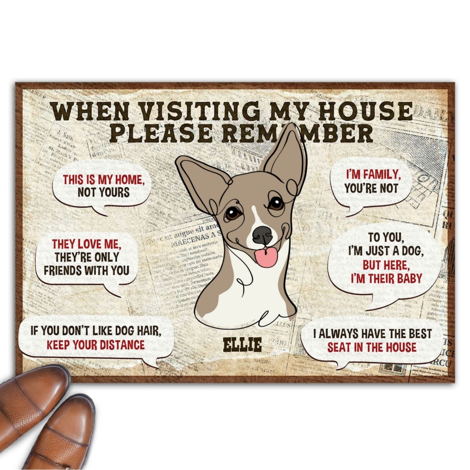 Personalized Custom Doormat - This Is My Home Not Yours for Pet Lovers