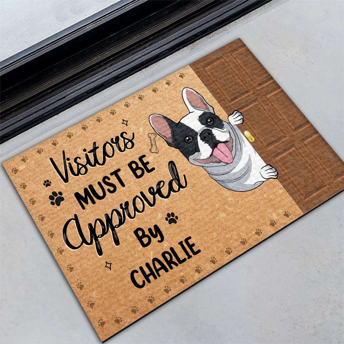 Personalized Custom Doormat - Everyone Must Be Approved By Dogs, Ideal for Pet Lovers