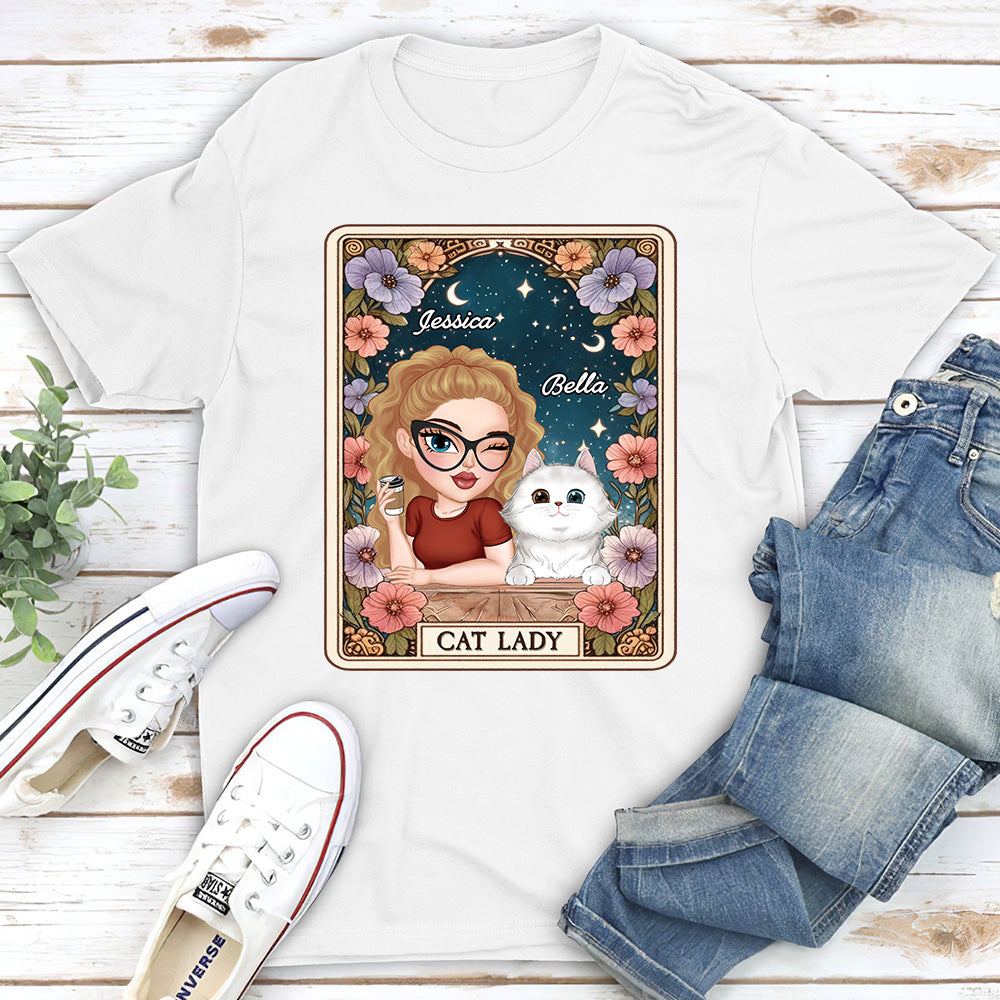 Unique Cat Lady Tarot Personalized Custom Unisex 5.3 oz T-Shirt