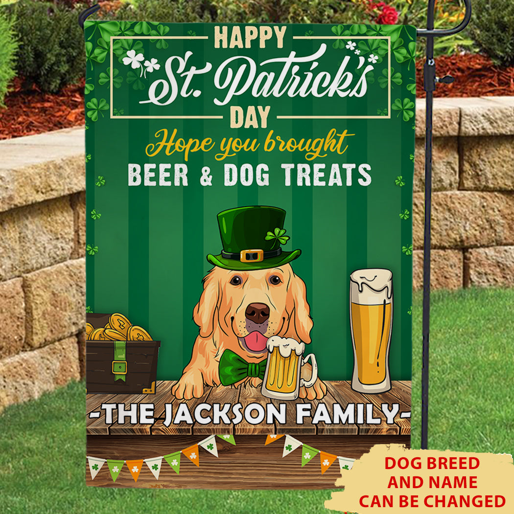 Hope You Brought - Personalized Custom USA-Printed Polyester Garden Flag (12' x 18', 28' x 40') for Pet Lovers
