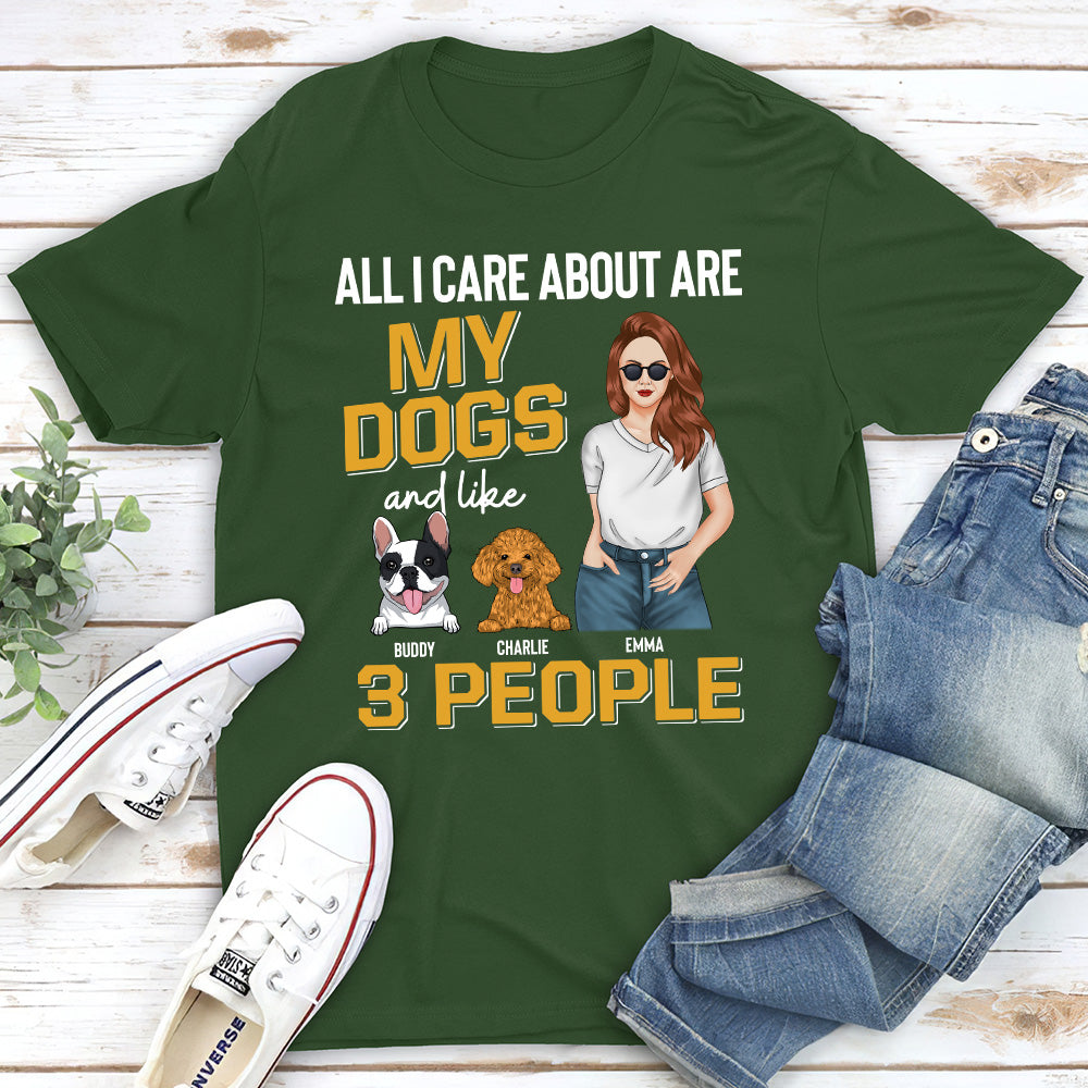 All I Care - Personalized Custom Unisex 5.3 oz T-shirt for Pet Lovers