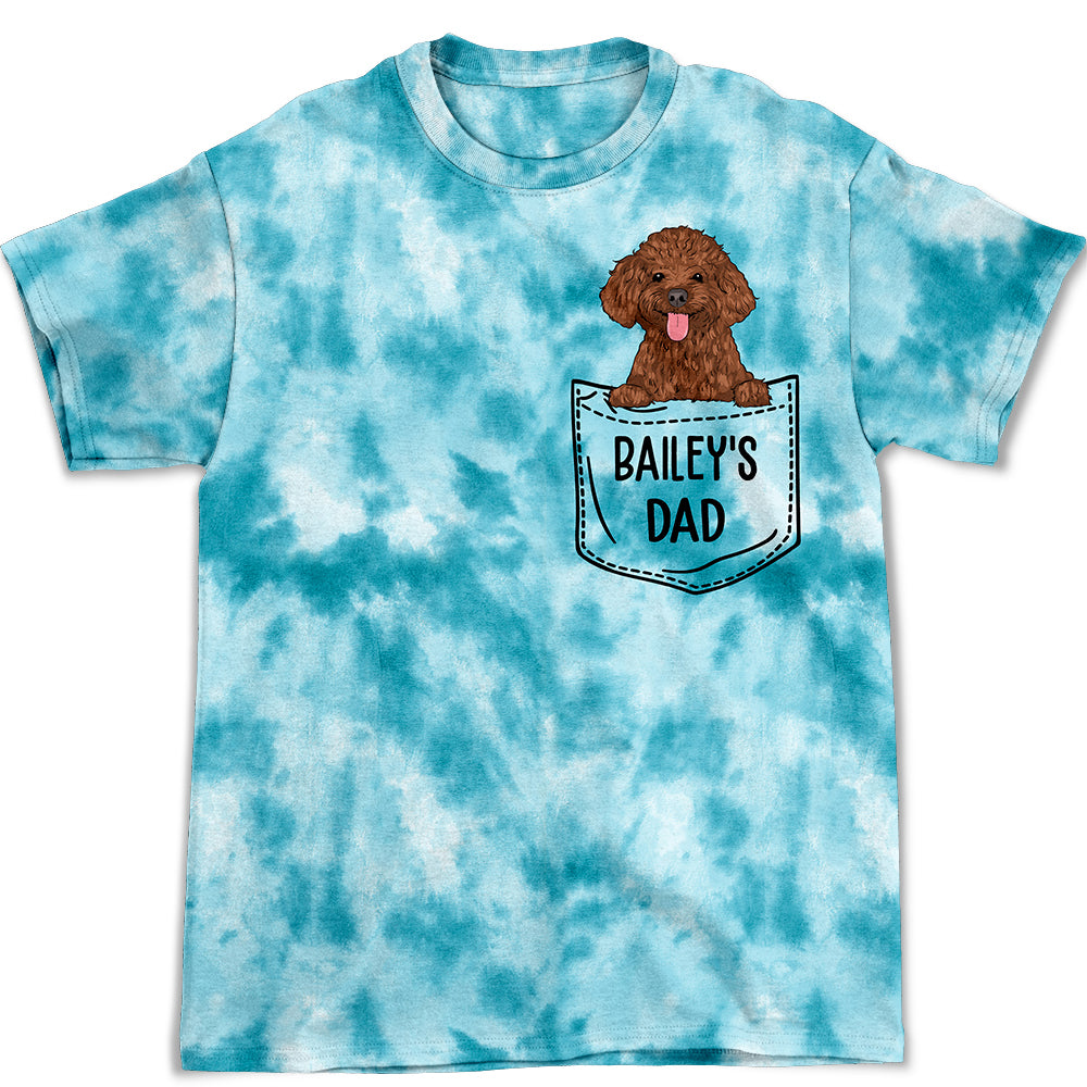 Customizable All-over-print Dog Mom/Dad Pocket T-shirt - Personalized & Stylish