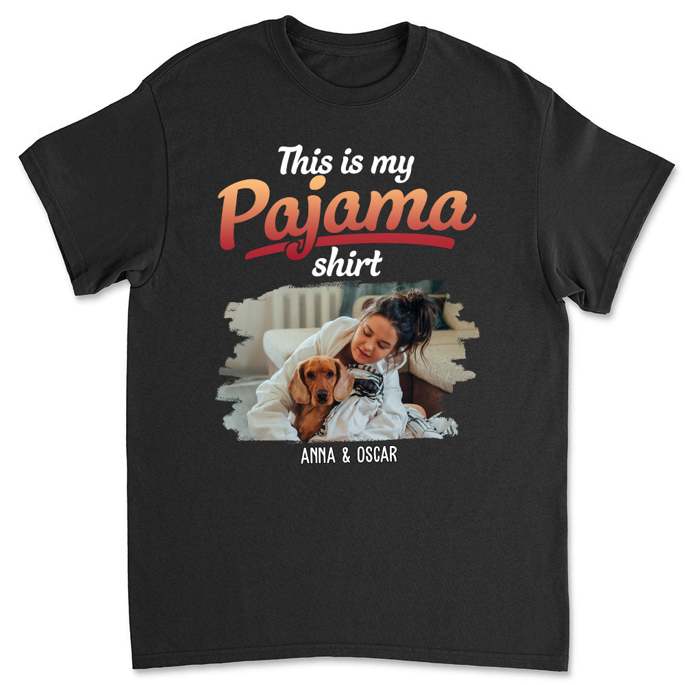 Personalized Custom Unisex Pajama T-shirt with Pet Photo - 5.3 oz, Perfect Gift for Pet Lovers
