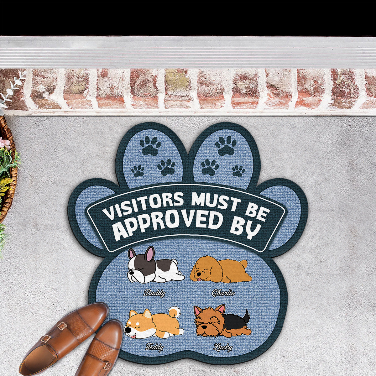 Must Be Approved - Customizable Personalized Dog Picture Doormat