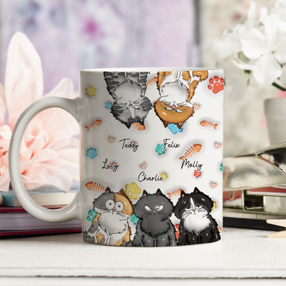 My Lovely Cat Babies - Unique Personalized Custom 3D Inflated Effect Ceramic Mug (11oz & 15oz)