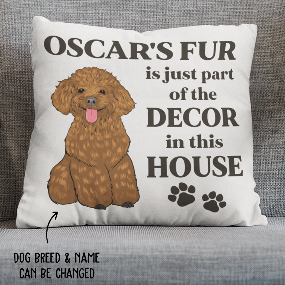 Personalized Custom Dog Fur Throw Pillow - 12' x 12' & 18' x 18' Sizes