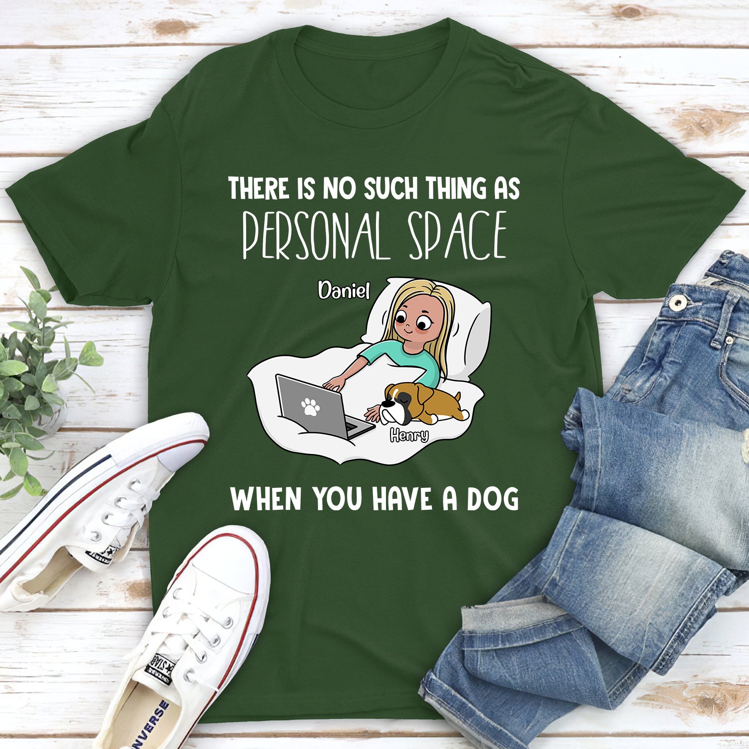 Personal Space - Customizable Unisex 5.3 oz Personalized T-shirt for Pet Lovers
